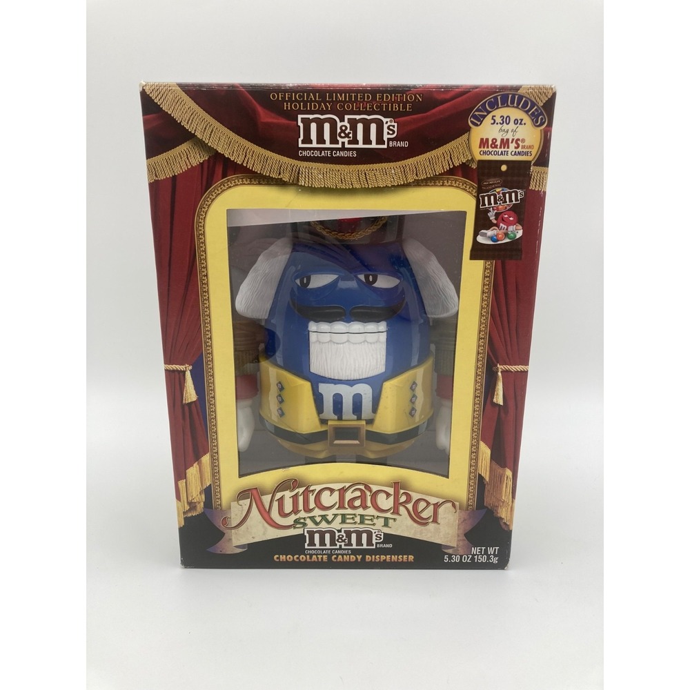 M&M's Nutcracker Sweet Limited Edition Blue Character Candy Dispenser with Box